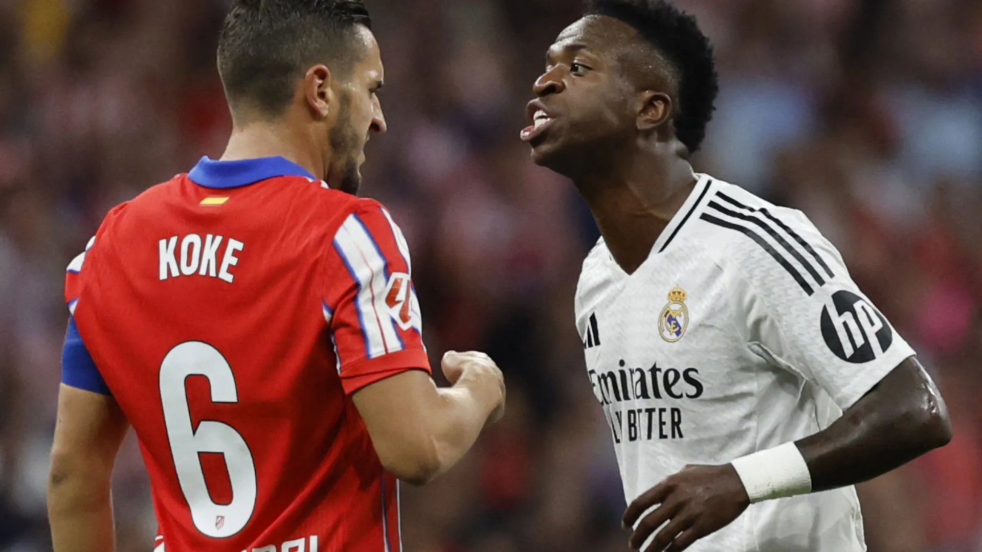 Vinícius Jr. e Koke batem boca em Atlético x Real: “Chorão de m*”**