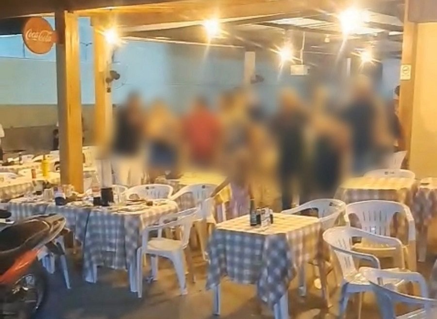Briga generalizada em pizzaria termina com quatro conduzidos à delegacia em Guarantã do Norte.