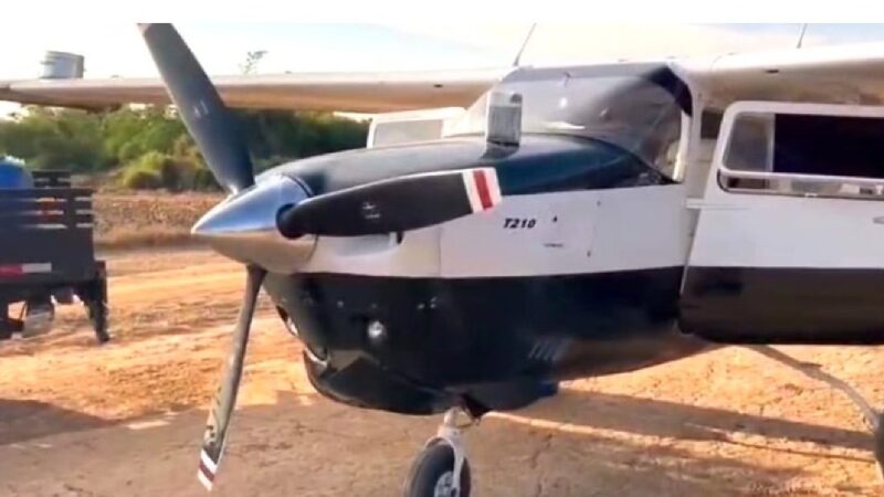 Avião que havia sido apreendido com drogas é furtado de fazenda no Nortão