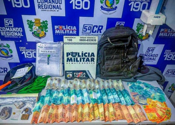 Força Tática prende faccionado e recupera mais de R$ 11 mil furtados de agência bancária