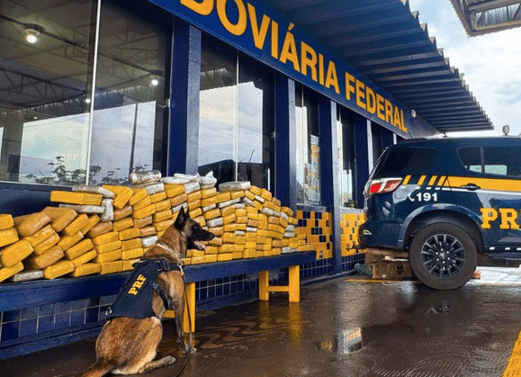 PRF localiza mais de 160 quilos de drogas em carreta no Mato Grosso; dois presos