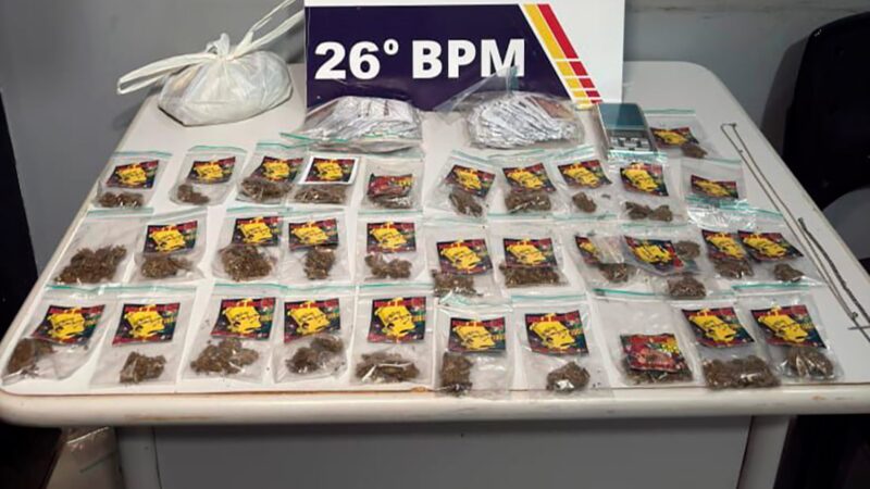 PM apreende drogas em Nova Mutum que seriam enviadas para outra cidade; jovem é preso