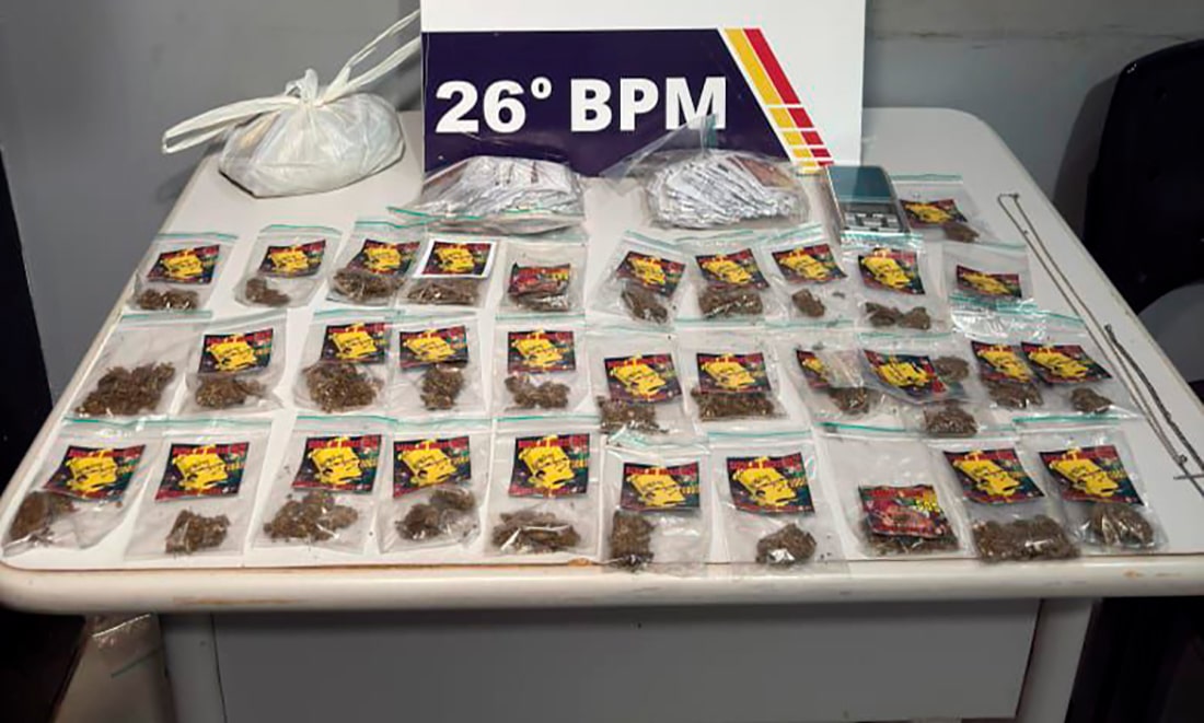 PM apreende drogas em Nova Mutum que seriam enviadas para outra cidade; jovem é preso