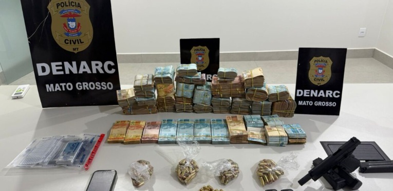 Polícia apreende dinheiro, arma e munições durante a operação Maculatos em MT