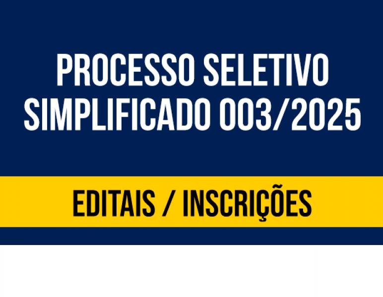 Processo Seletivo 003/2025