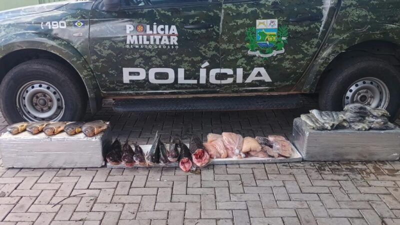 Batalhão Ambiental da PM apreende 52 quilos de pescado irregular em Várzea Grande