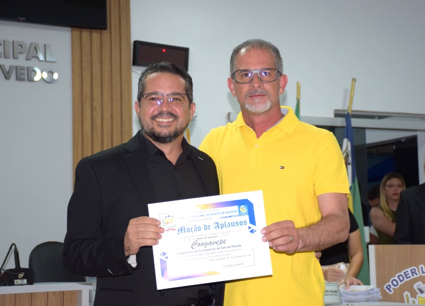 Vereador Daniel da Master homenageia Coogavepe com Moção de Aplausos pelo fortalecimento do cooperativismo mineral