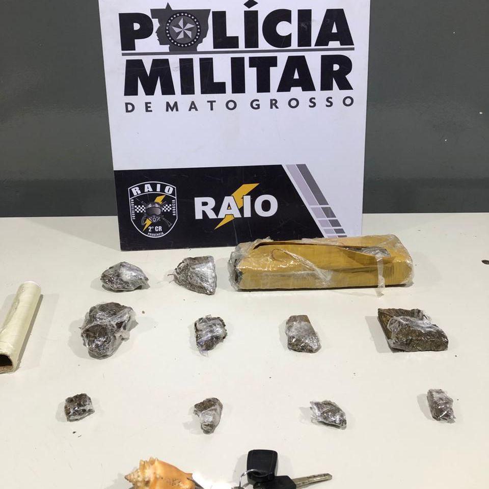 Companhia Raio prende homem com porções de maconha em Várzea Grande