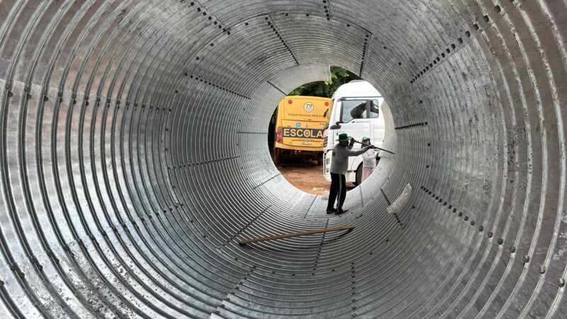 Tubos de Aço Galvanizado Chegam ao Município Para Manutenção de Pontes.