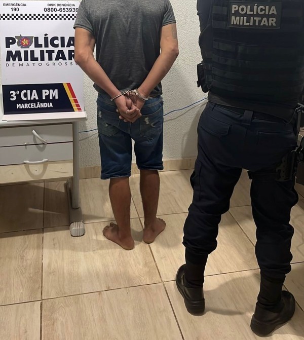 Homem é preso por importunação sexual após espiar vizinha tomar banho em Marcelândia