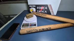 Sinop: suspeito é preso com maconha e tacos de beisebol irônicos