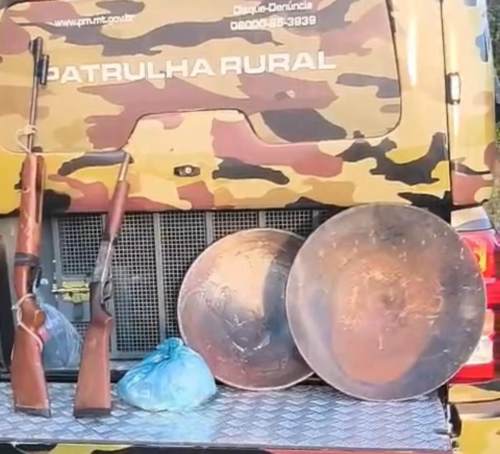 Patrulha Rural da PM fecha garimpo ilegal e prende três homens em Alta Floresta