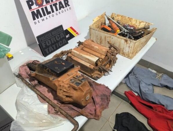 Força Tática prende três faccionados por furto e recupera módulos de caminhã