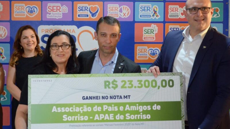 Instituições receberam mais de R$ 380 mil por meio do Nota MT em 2025