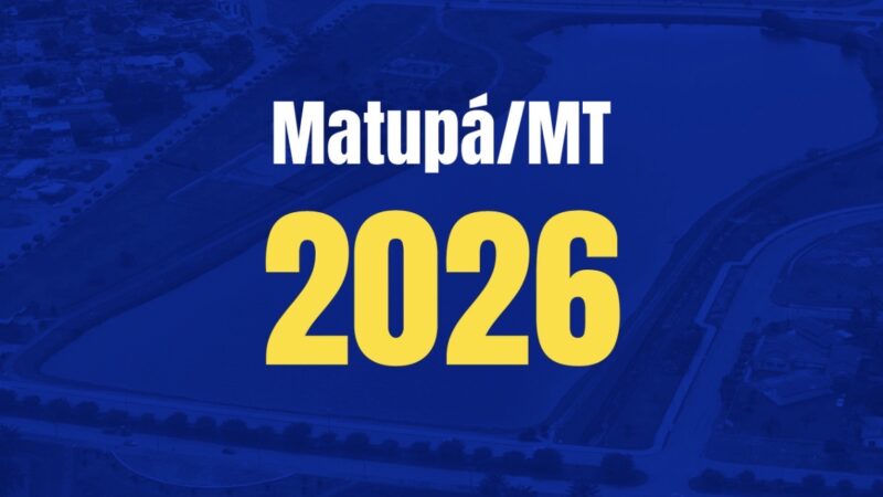 Calendário oficial de 2026 Prefeitura Municipal de Matupá