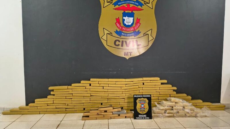 Polícia Civil prende quatro pessoas e apreende mais de 140 quilos de drogas em Tangará da Serra