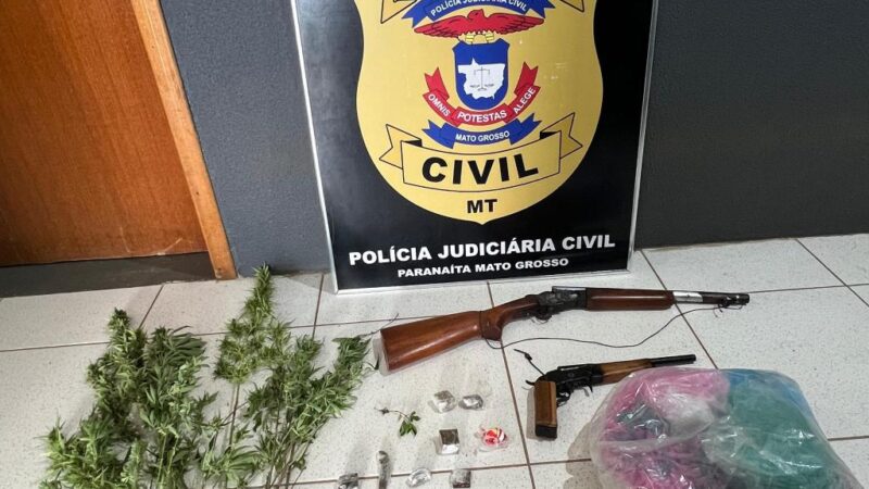 Polícia Civil apreende drogas, armas e milhares de microtubos em sítio em Paranaíta