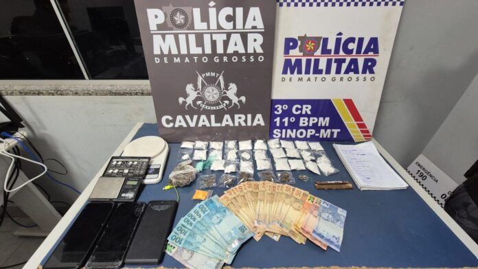 Polícia Militar desarticula ponto de venda de drogas em bairro de Sinop