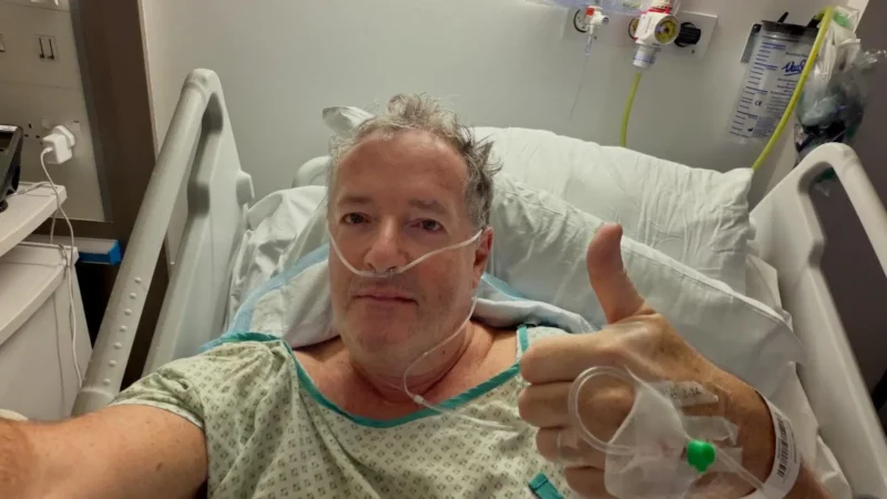 Piers Morgan hospitalizado devido a queda em restaurante