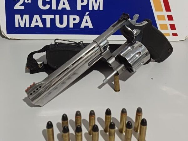 PM de Matupá retira de circulação duas armas e 17 munições