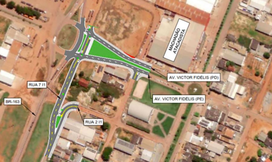 Prefeitura vai asfaltar e ampliar via lateral da BR-163 em Matupá