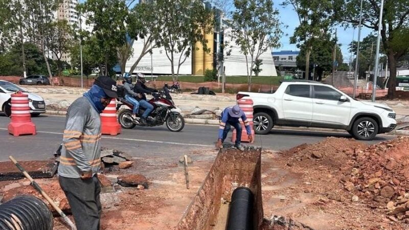 Avenida do CPA terá novas interdições para obras de implantação na próxima semana