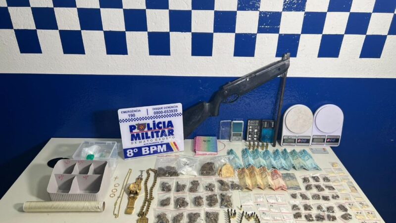 Polícia Militar prende faccionado com 70 porções de drogas, 30 munições e arma de fogo