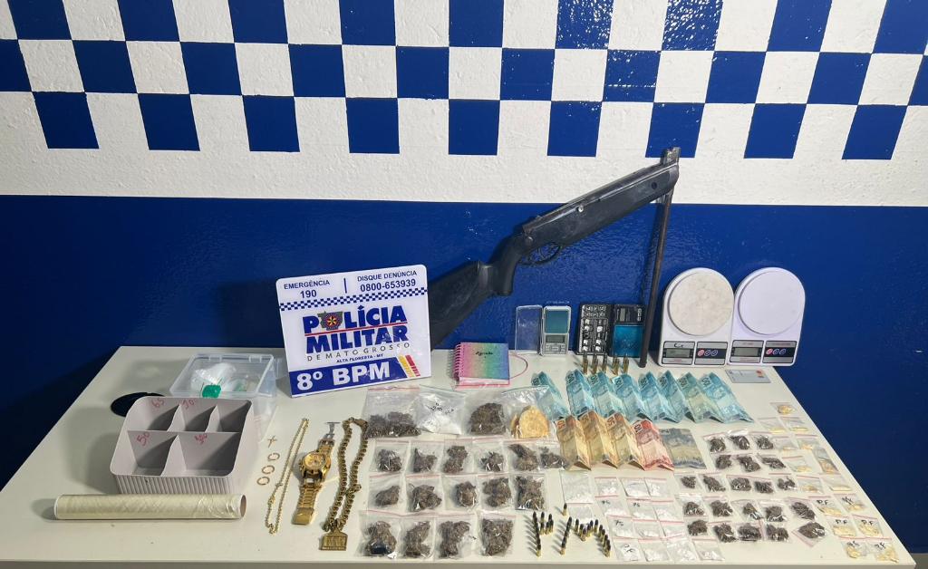 Polícia Militar prende faccionado com 70 porções de drogas, 30 munições e arma de fogo