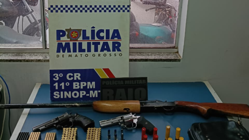 PM e MP apreendem armas e  munições durante ação contra desvio de R$ 140 mi em grãos