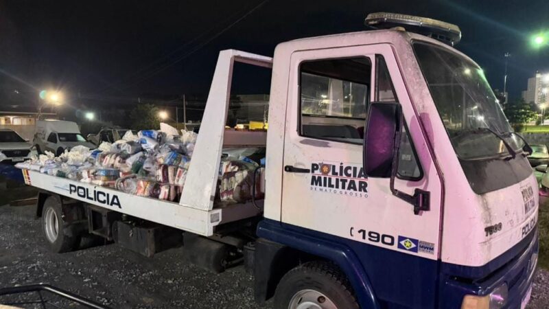 PM localiza mais de cem cestas básicas em casa abandonada após denúncia de agressão