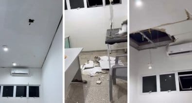 Chuva forte derruba parte do teto em consultório da UPA Morada do Ouro em Cuiabá; veja vídeo