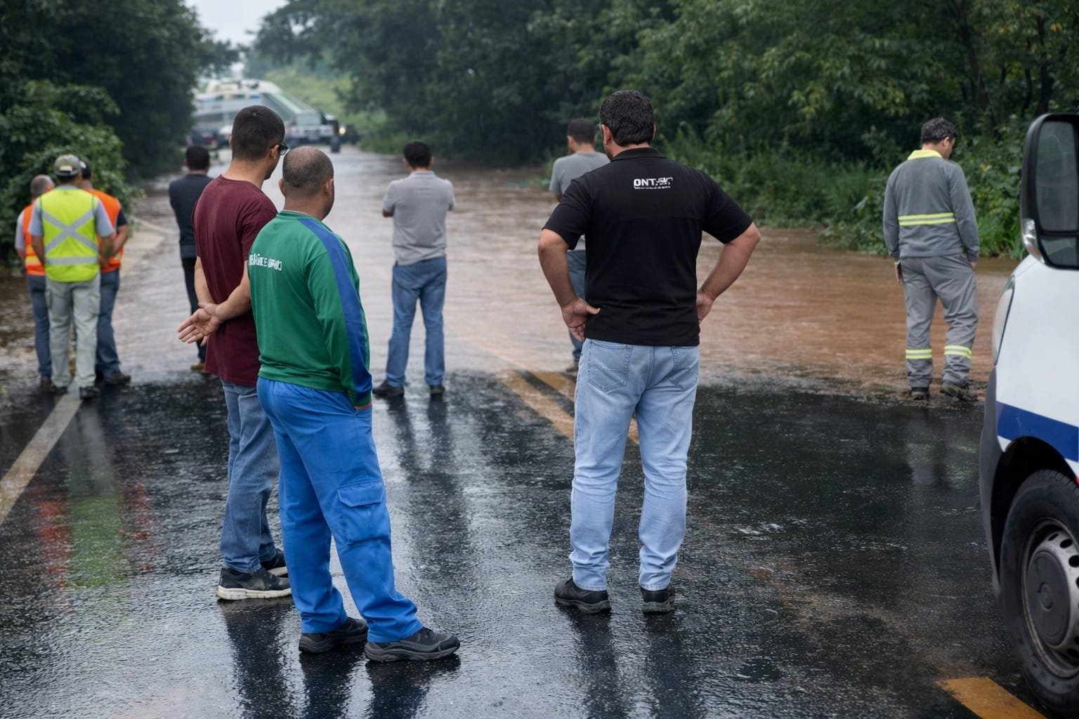Pista é liberada na MT-010 após córrego transbordar e local segue monitorado