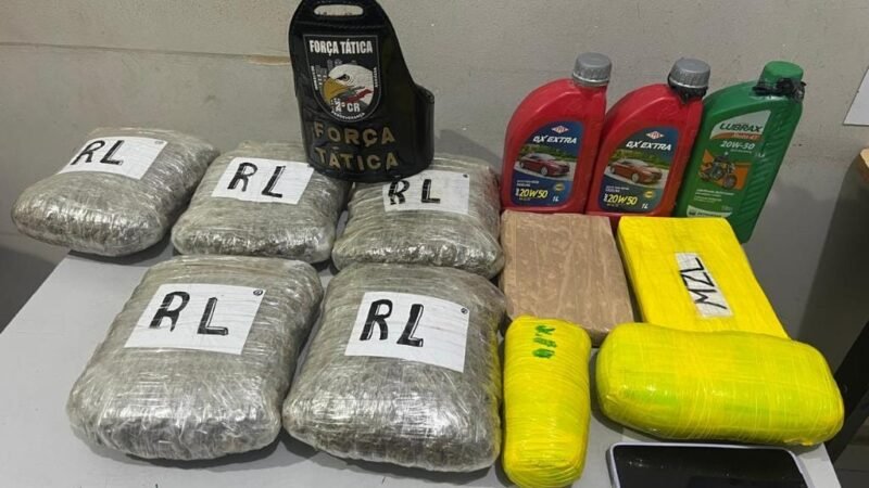 Mulher é presa com nove tabletes de maconha e 3 litros de loló na rodoviária do Coxipó