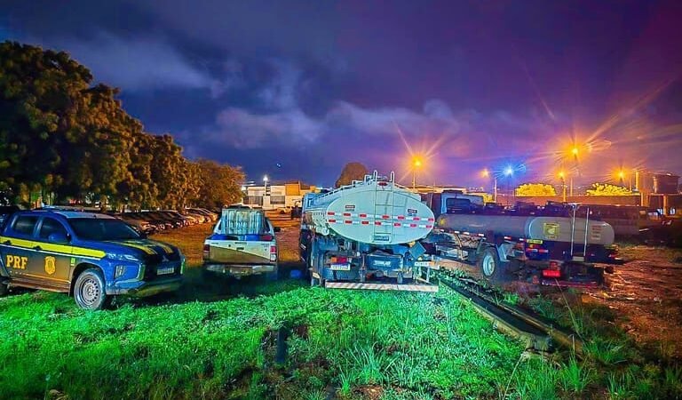 PRF apreende 27 mil litros de diesel que seriam levados para  garimpo ilegal em terra indígena