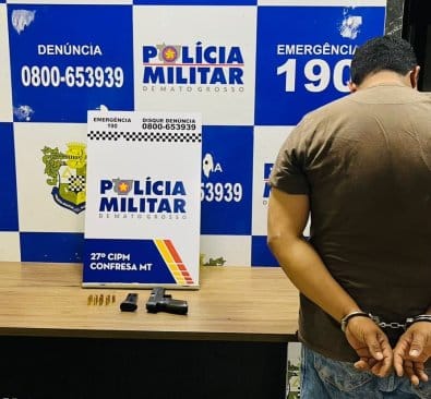 Homem é preso após agredir e ameaçar matar mulher que recusou namoro