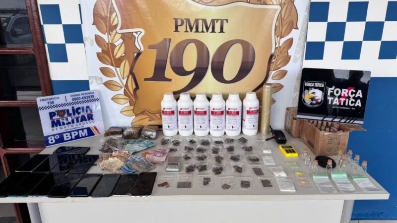 Após sequestro, PM prende casal e apreende adolescente por tráfico de drogas em MT