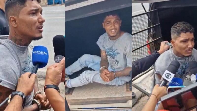 Chorando, suspeito de matar a irmã em Cuiabá nega o crime e diz que encontrou jovem já morta