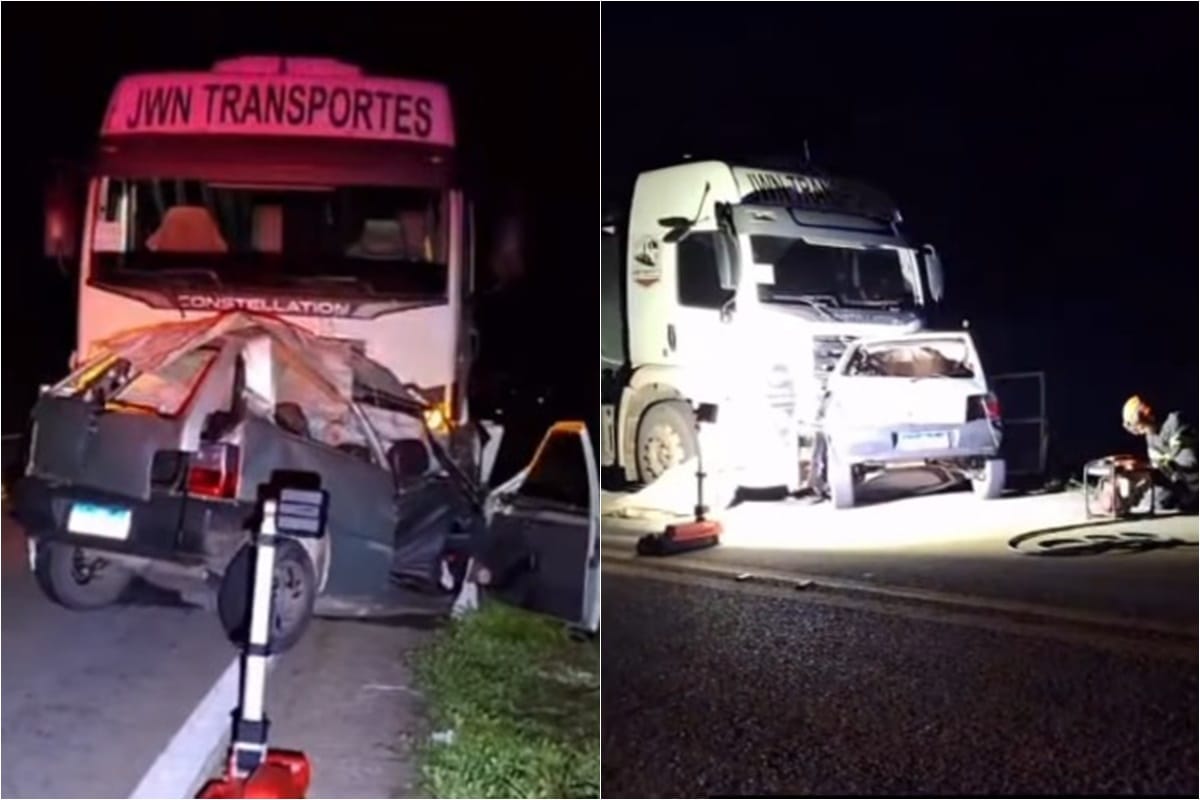 Motorista morre após invadir pista e bater de frente com caminhão em rodovia de MT