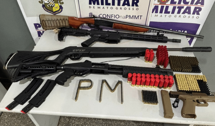 Polícia Militar aumenta em 64% as apreensões de armas de fogo em Mato Grosso