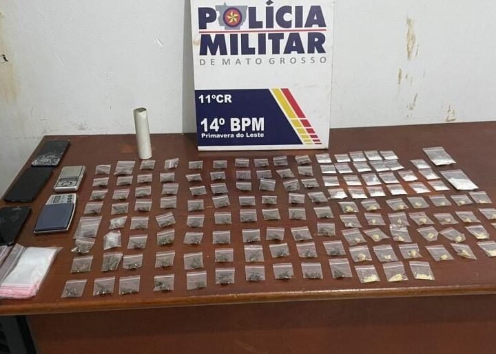 Casal de faccionados é preso com mais de 130 porções de drogas