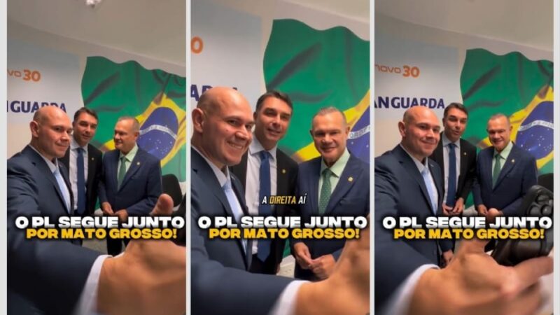 Flávio Bolsonaro reforça dobradinha em MT e faz vídeo em apoio a Medeiros ao Senado