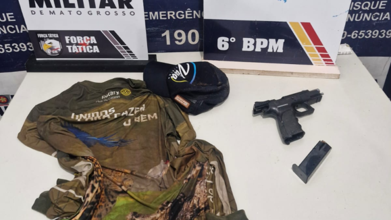 Ciclista tenta matar quatro pessoas em bar e atinge proprietário de raspão em MT