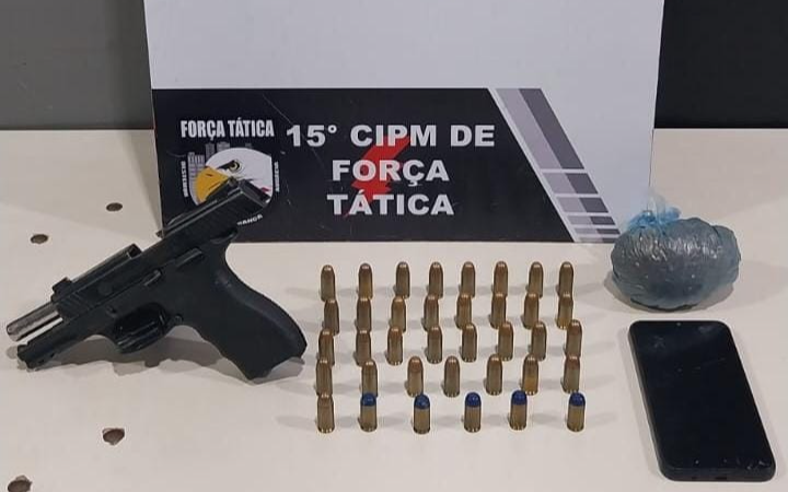 Bandidos são presos com arma quando se preparavam para matar rival a mando de facção