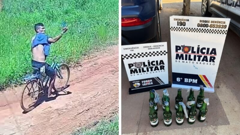 Faccionado é preso pela PM por usar coquetéis molotov e incendiar casa de rival em MT