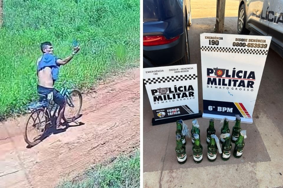 Faccionado é preso pela PM por usar coquetéis molotov e incendiar casa de rival em MT