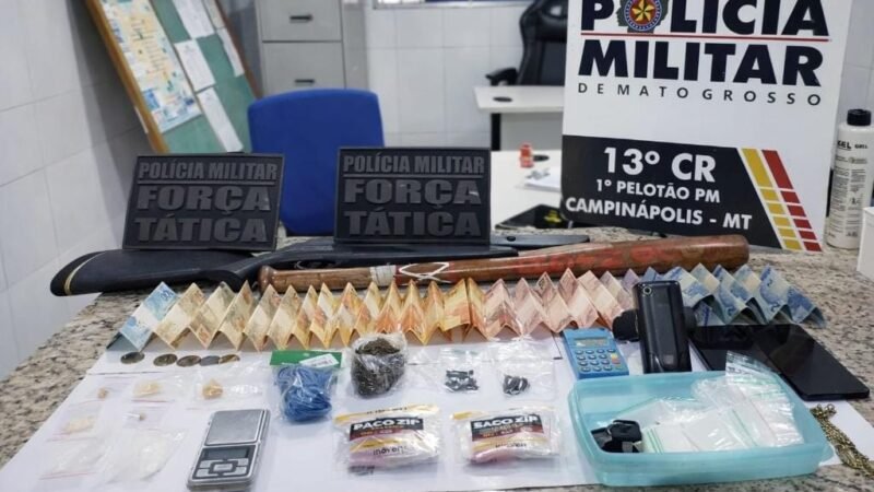 Força Tática prende homem por tráfico de drogas e encontra tornozeleira eletrônica rompida