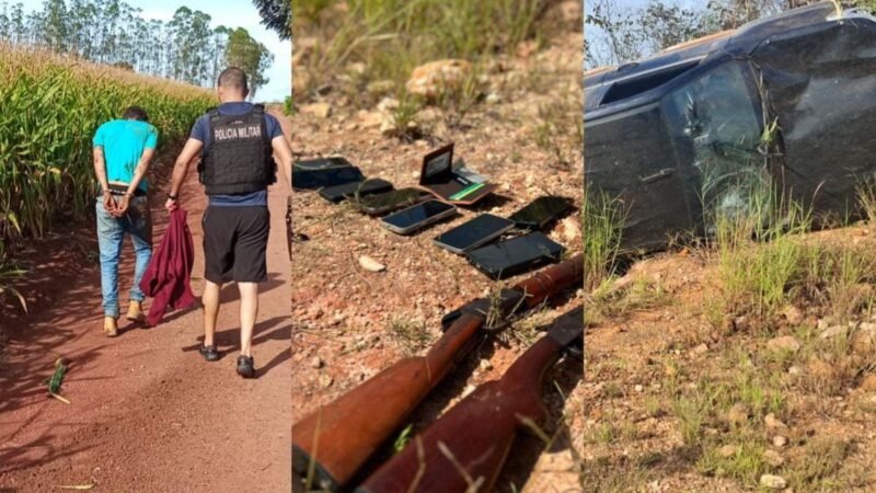 Quadrilha mantêm vítimas reféns por 12 horas e é presa após perseguição em MT