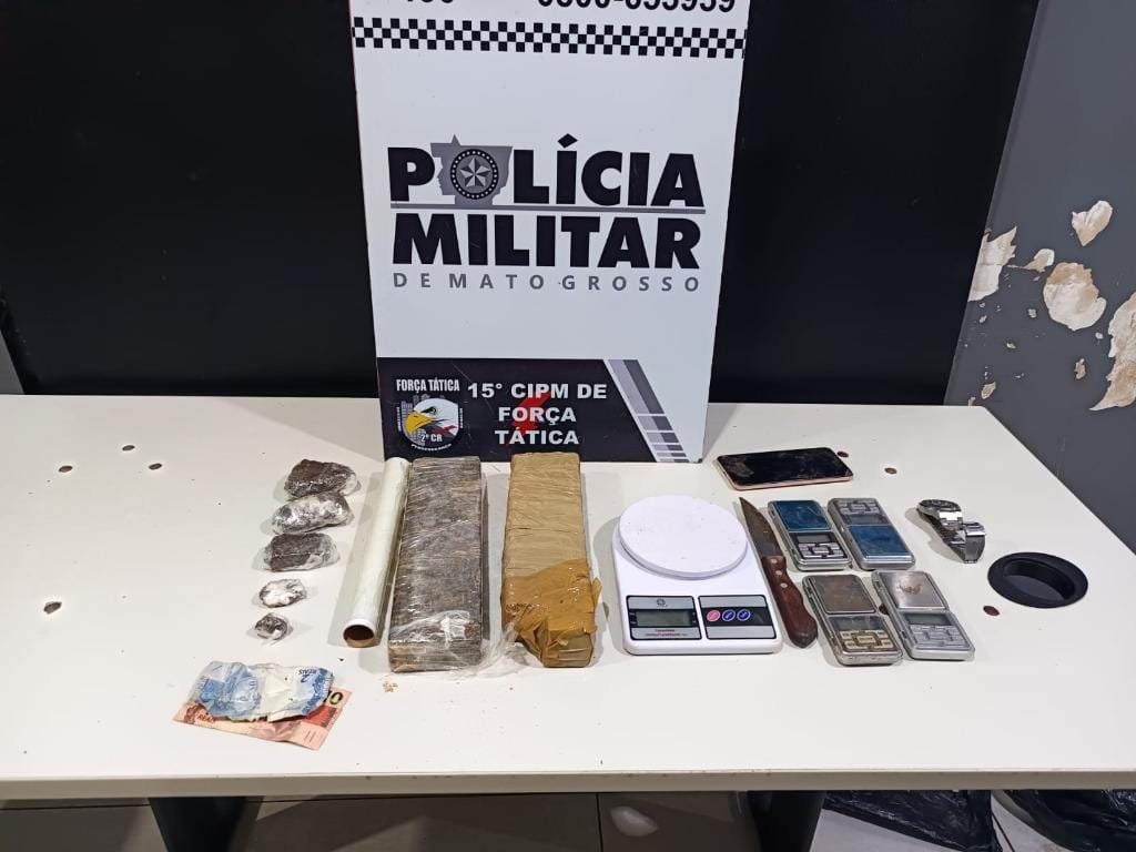 Força Tática prende homem com tabletes e porções de maconha em Várzea Grande
