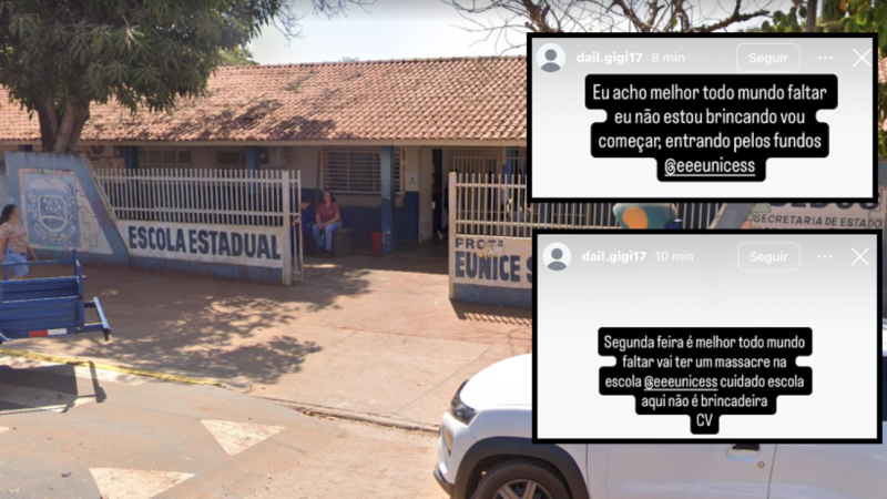 Adolescente é apreendida após ameaçar massacre em escola e diz que era brincadeira