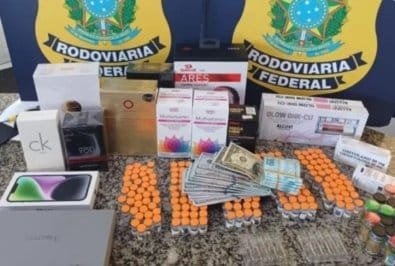 PF prende policial com carga de ‘mounjaro paraguaio’, perfumes e eletrônicos sem nota fiscal
